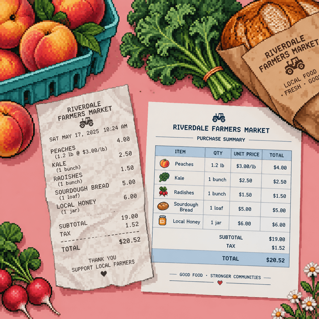 Document to Table preview