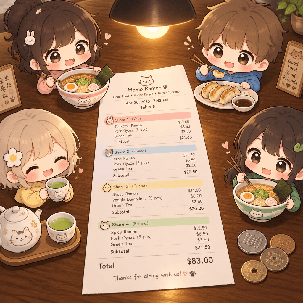 Receipt Splitter preview